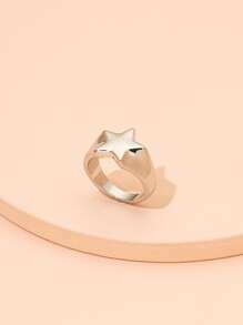 1個幾何金屬五角星戒指