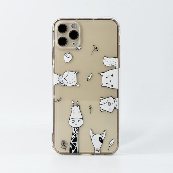 

Animal Print Transparent Phone Case, Clear
