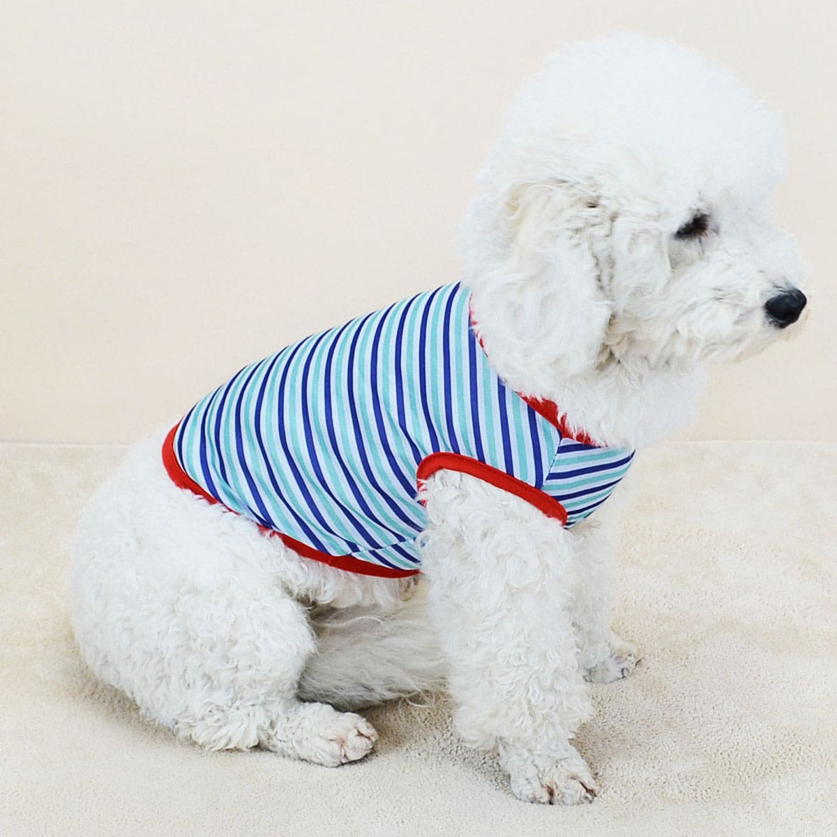 

Striped Pattern Pet Tank, Multicolor