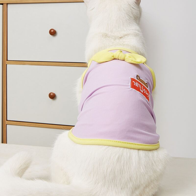 

Bow Decor Pet Tank Top, Purple