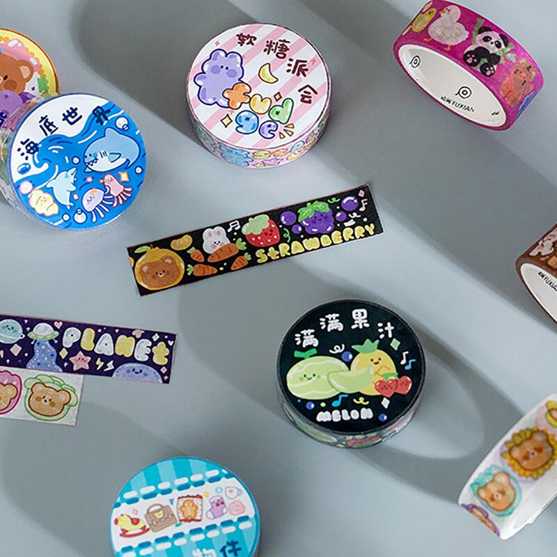 

12rolls Cartoon Graphic Random Decorative Tape, Multicolor