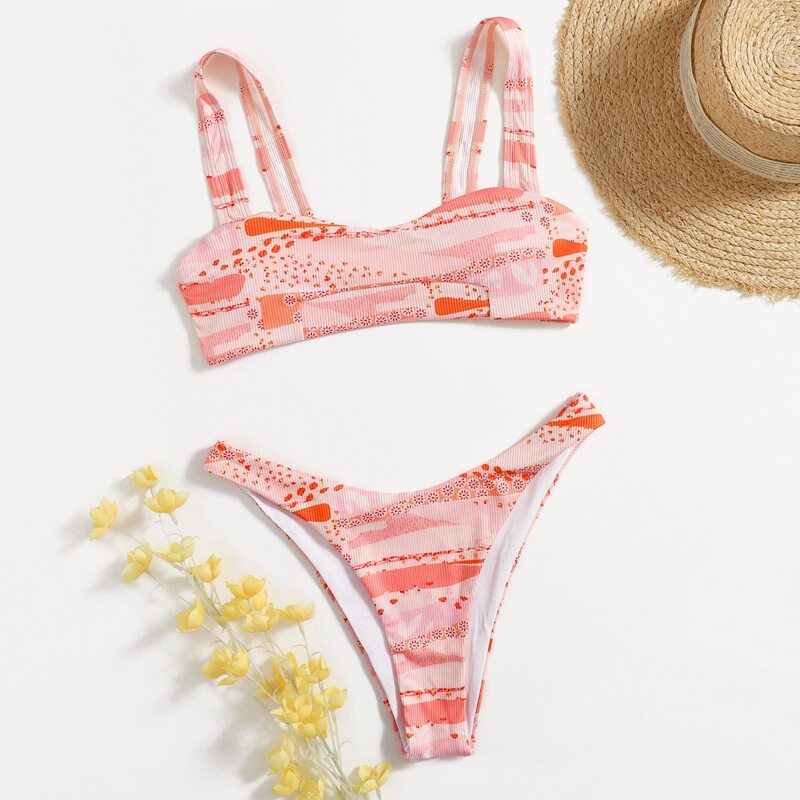 

All Over Print Bikini Swimsuit, Multicolor
