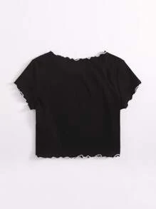 Muchica Áo thun Xù nhỏ Thú vật Giải trí - màu đen - Xem 2