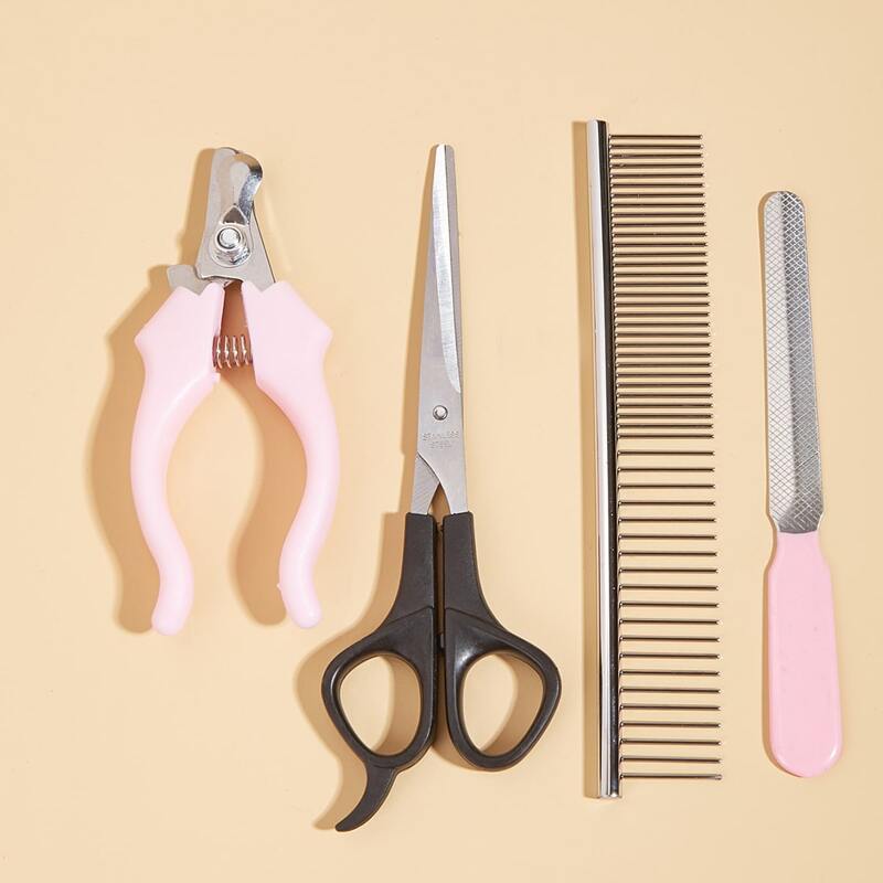 

4pcs Pet Grooming Tools Set, Multicolor
