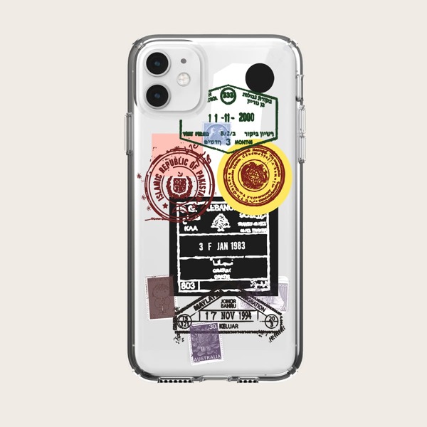 

Letter Graphic Phone Case, Multicolor