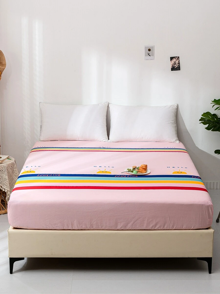 Lenzuolo con angoli a righe - Multicolore - Visualizzare 1