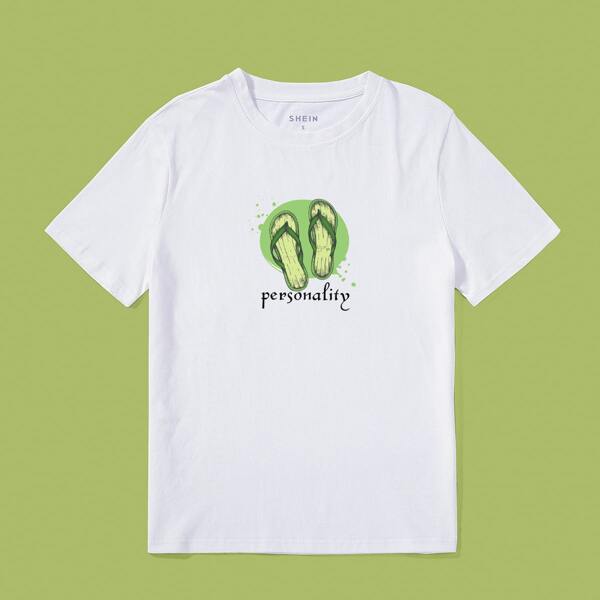 

Letter Graphic Short Sleeve Tee, White