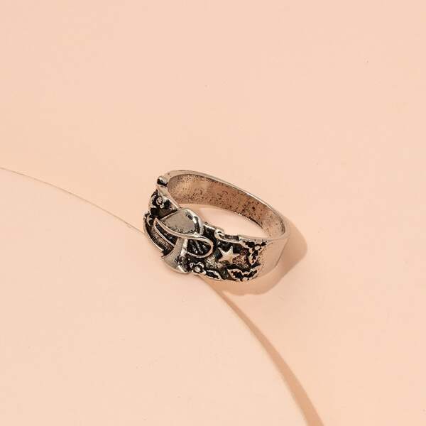 

Mushroom Decor Ring, Antique silver