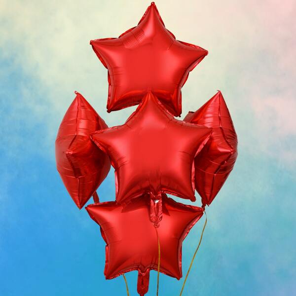 

7pcs Star Balloon Set, Red