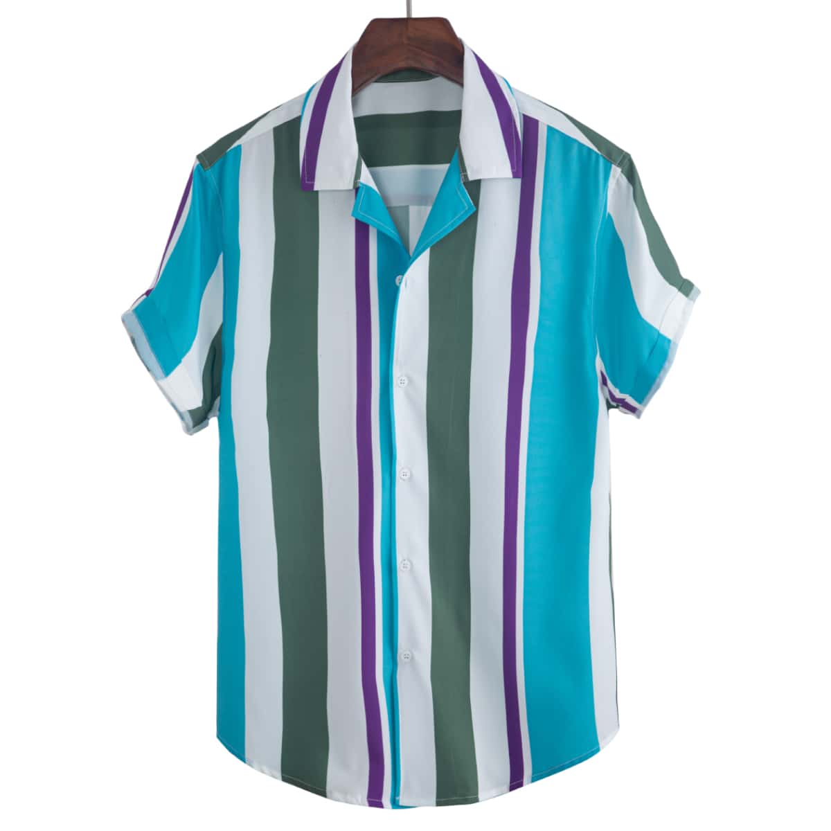 

Guys Striped Button Up Shirt, Multicolor