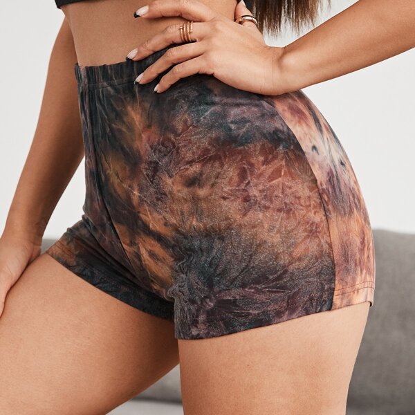 

Tie Dye Biker Shorts, Multicolor