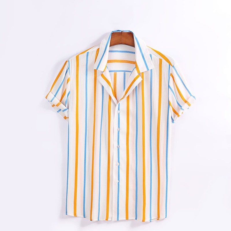 

Guys Striped Button Up Shirt, Multicolor
