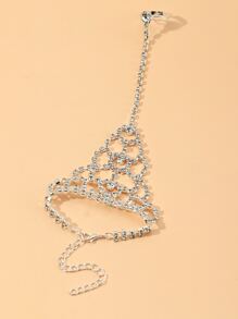 Rhinestone Trang trí Găng tay đeo tay - Bạc - Xem 4