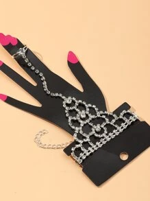 Rhinestone Trang trí Găng tay đeo tay - Bạc - Xem 5
