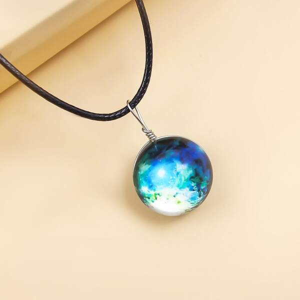 

Round Ball Charm Necklace, Multicolor
