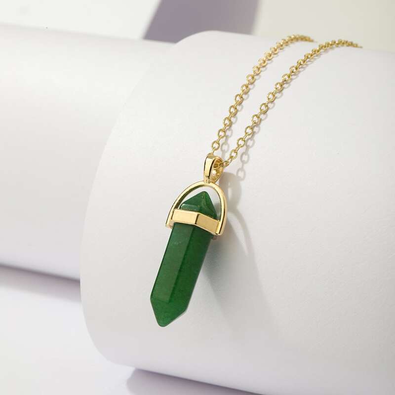 

Crystal Pendant Necklace, Green