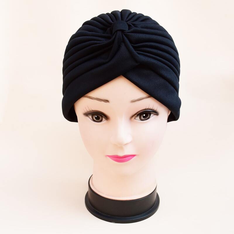 

Solid Turban Hat, Black