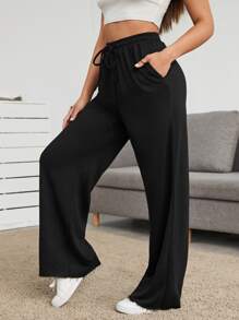 Muchica Quần thể thao Dây kéo màu trơn - màu đen - Xem 5