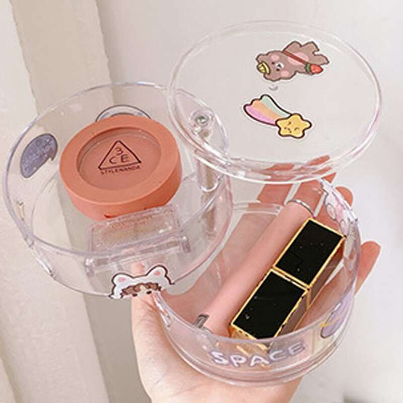 

1pc Clear Rotating Storage Box
