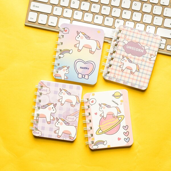 

1pc Cartoon Graphic Random Notepad, Multicolor