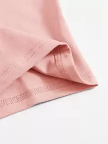 SHEIN EZwear Solid Crop Tank Top - Baby Pink - View 3