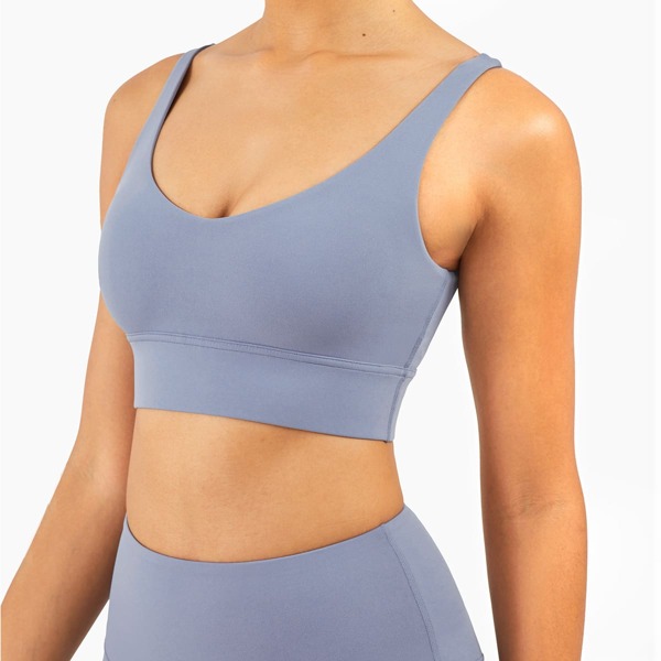 

High Support Scoop Neck Sports Bra, Mauve purple
