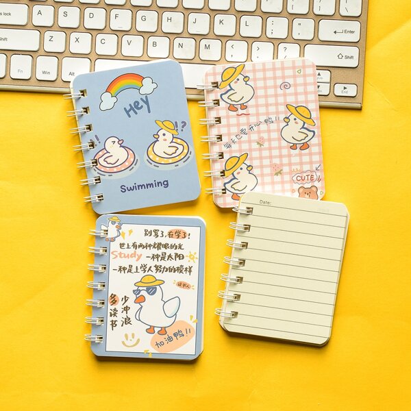 

1pc Cartoon Graphic Random Notepad, Multicolor
