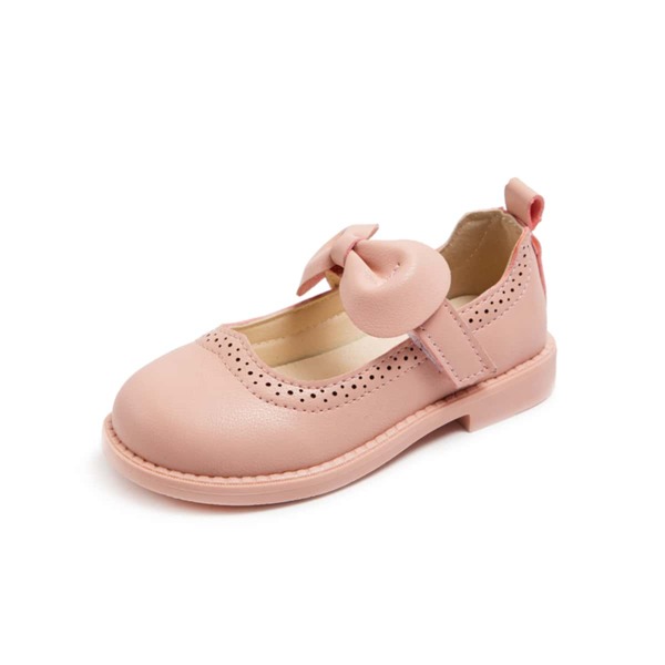

Toddler Girls Bow Decor Flats, Baby pink