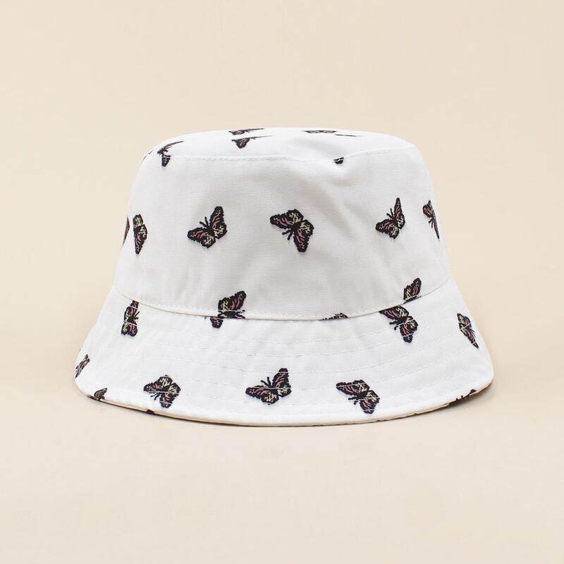 

Butterfly Bucket Hat, White
