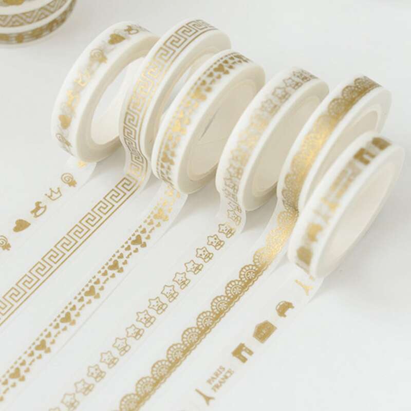 

1roll Hot Stamping Pattern Random Tape, Multicolor