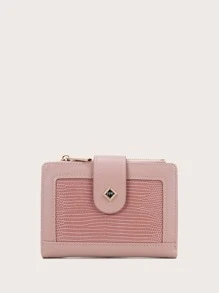 Lizard Embossed Purse - Dusty Pink - View 1
