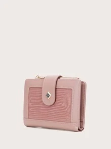 Lizard Embossed Purse - Dusty Pink - View 3