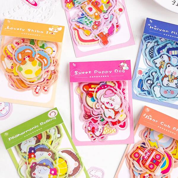 

40pcs Cartoon Graphic Random Sticker, Multicolor