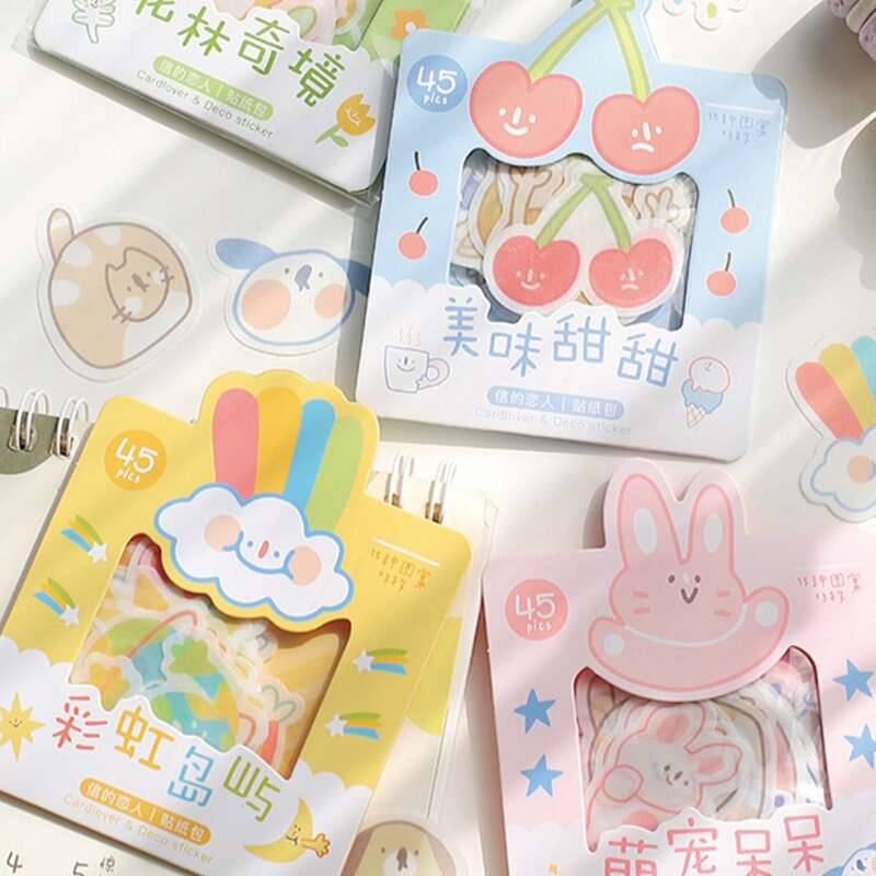 

45pcs Cartoon Graphic Random Sticker, Multicolor
