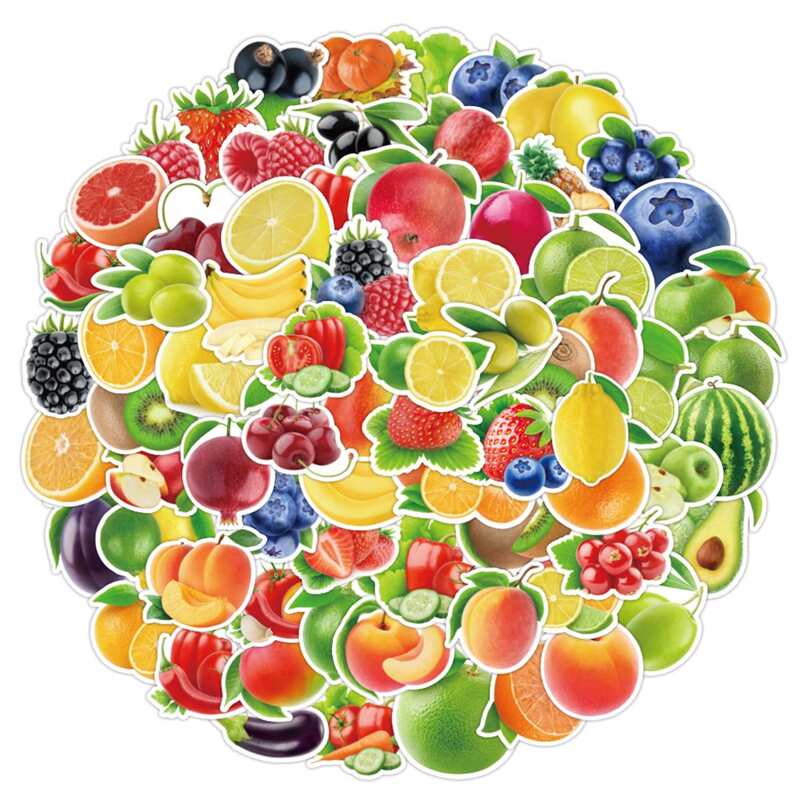 

100pcs Fruit Pattern Sticker, Multicolor