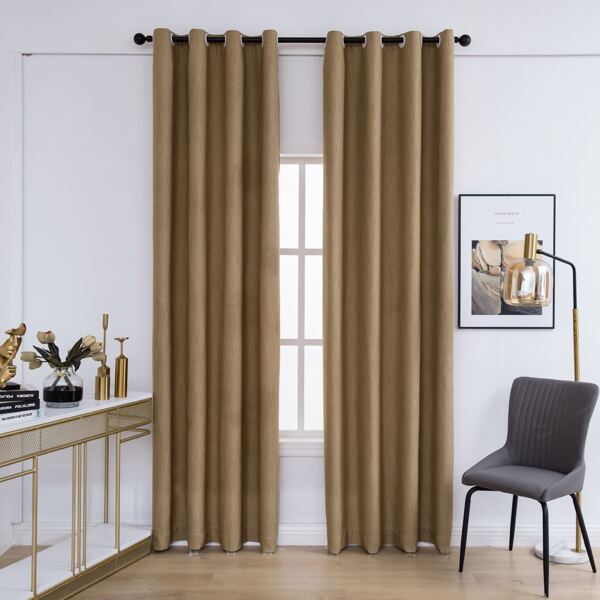 

Solid Color Single Panel Blackout Curtain, Brown