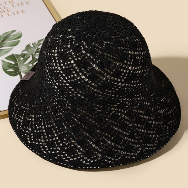 

Hollow Out Bucket Hat, Black