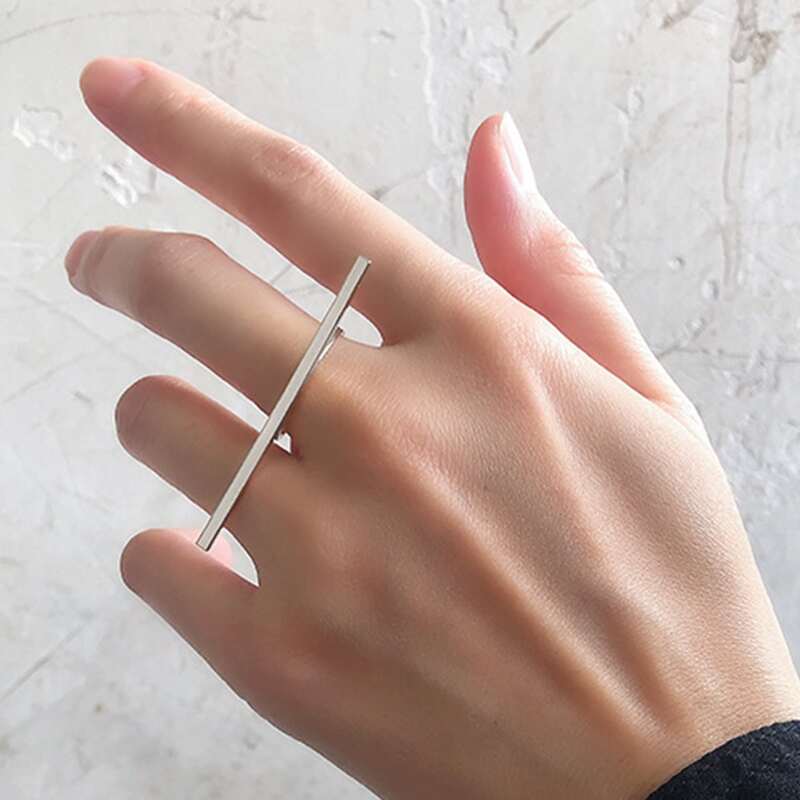 

1pc Simple Ring, Silver