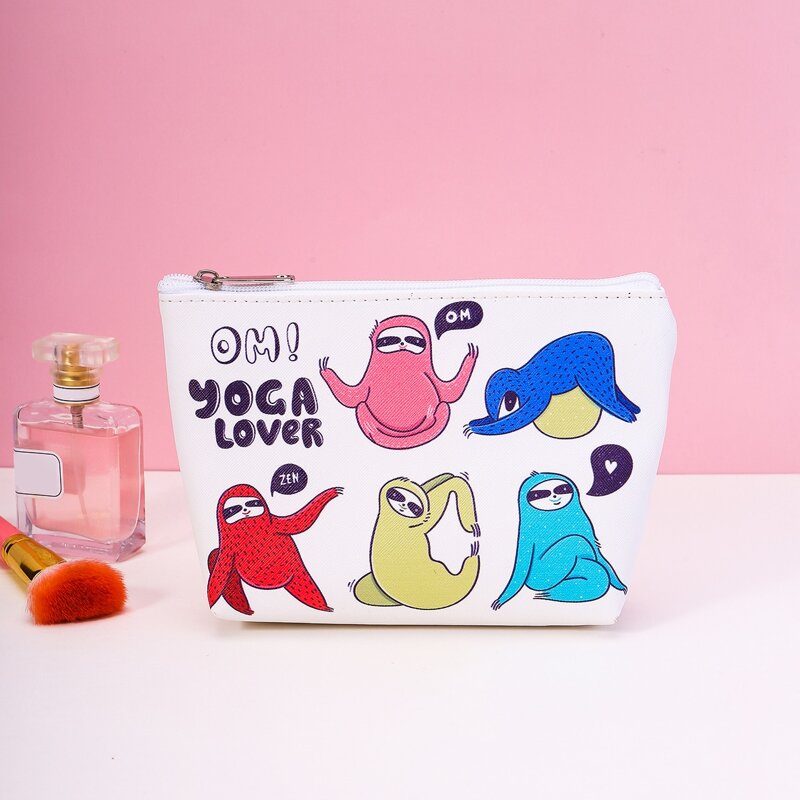 

Yoga Sloth Zipper Makeup Bag, Multicolor