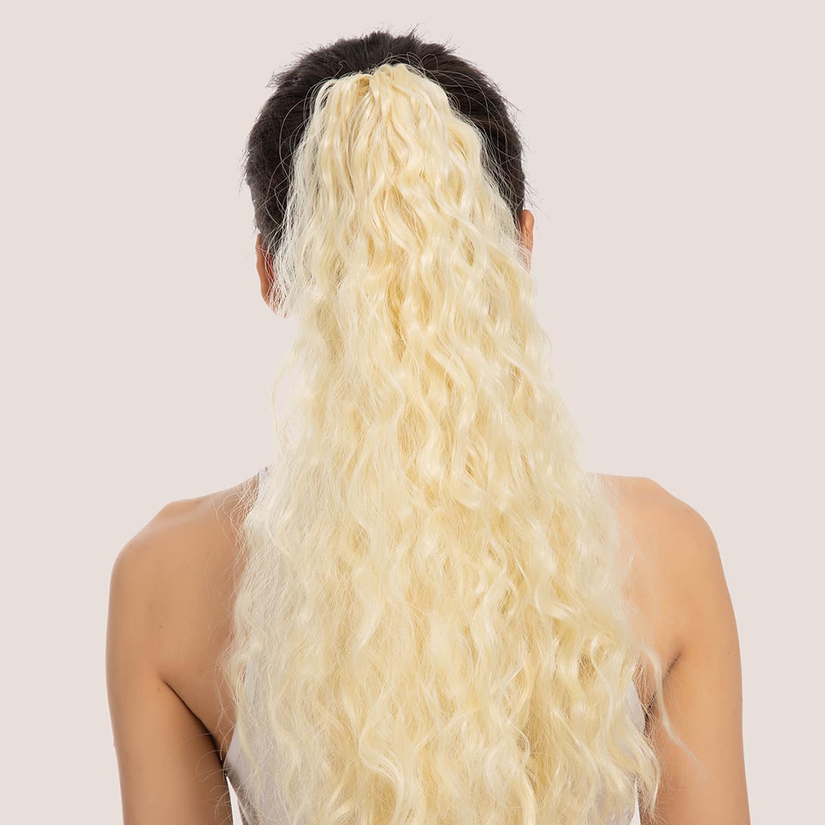

Long Curly Ponytail Hair Extension, Beige