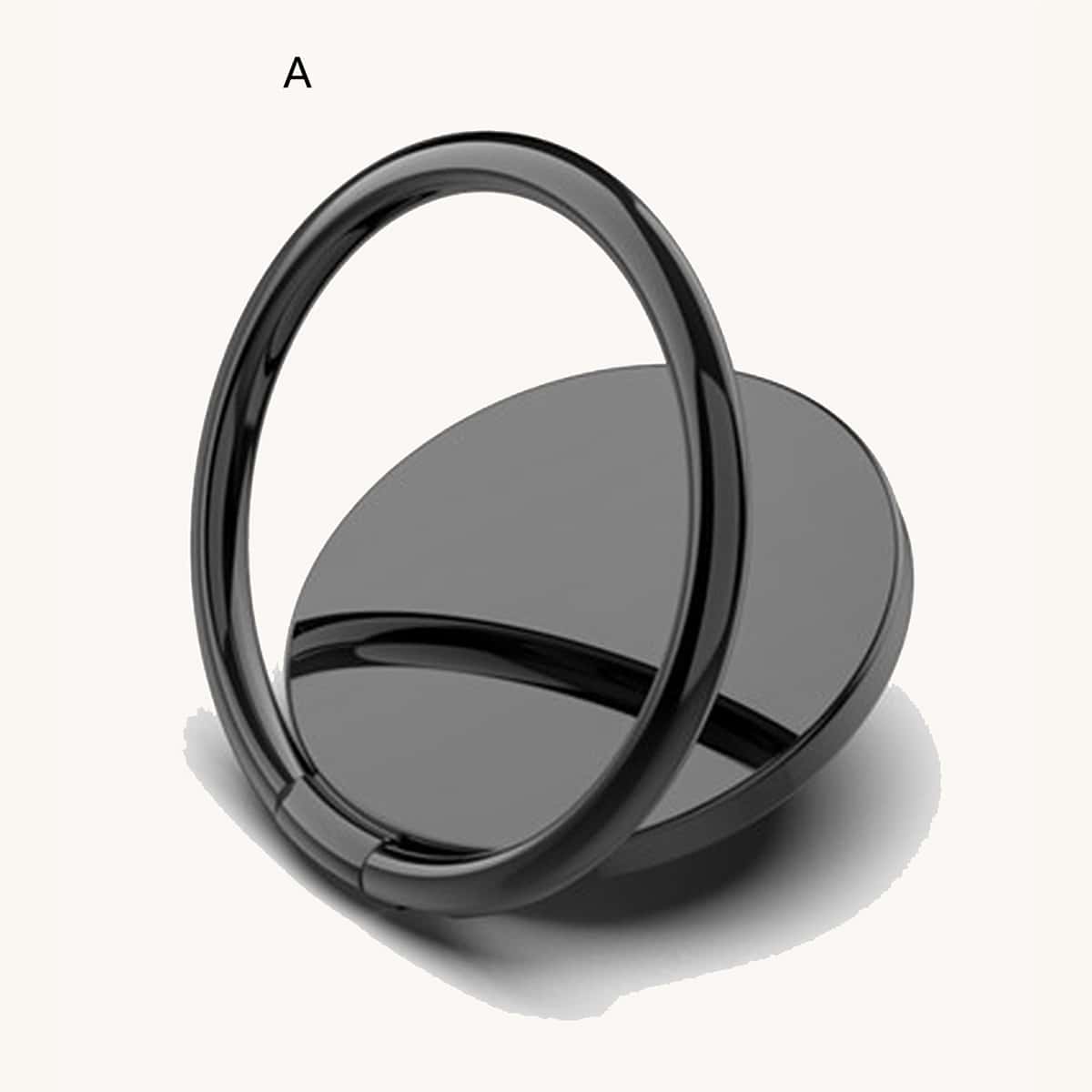 

1pc Solid Phone Ring Holder, Black