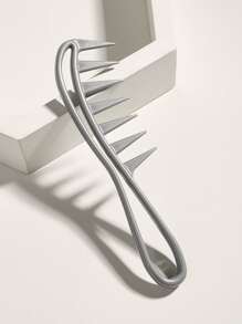 美发工具宽齿梳个性化发梳油头纹理男士复古油梳灰色 1 件，发刷/发梳，返校，旅行度假必备品，女士发饰