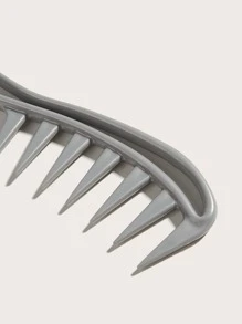 美发工具宽齿梳个性化发梳油头纹理男士复古油梳灰色 1 件，发刷/发梳，返校，旅行度假必备品，女士发饰