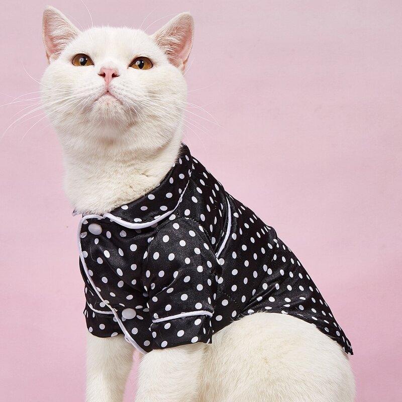 

Polka Dot Pattern Pet Shirt, Black