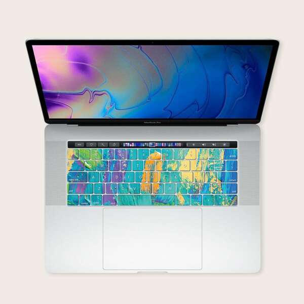 

1 лист наклейка на клавиатуру для MacBook Pro с принтом, Многоцветный