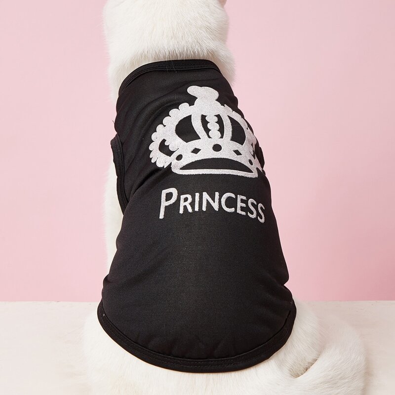 

Crown Print Pet Tank, Black