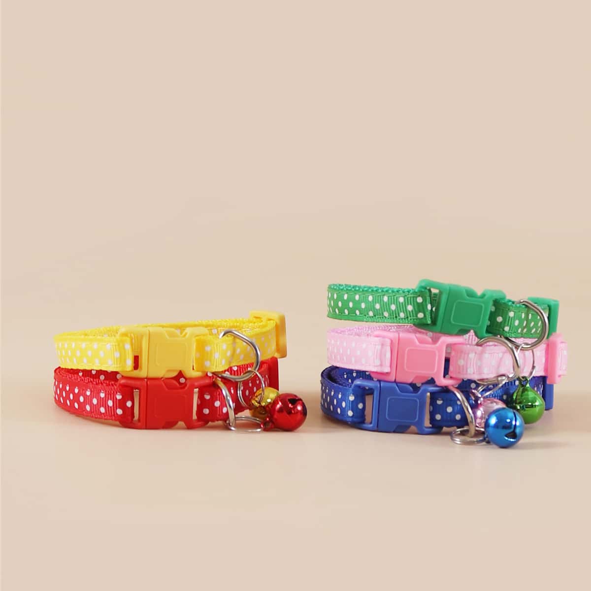 

1pc Polka Dot Pattern Random Color Pet Collar, Multicolor
