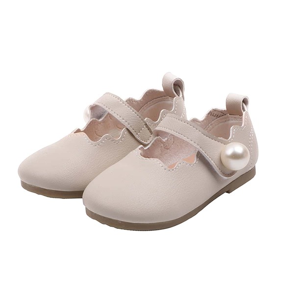 

Toddler Girls Faux Pearl Decor Flats, Beige