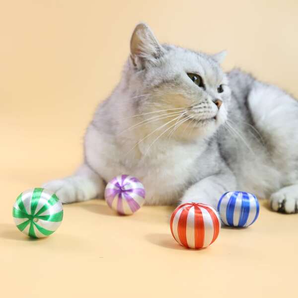 

4pcs Pet Chasing Ball, Multicolor
