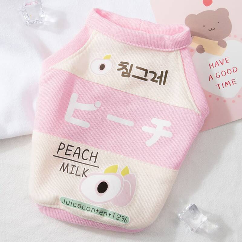 

Peach Print Pet Tank, Pink